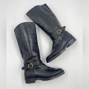 La CANADIENNE Black Leather Buckle Boots